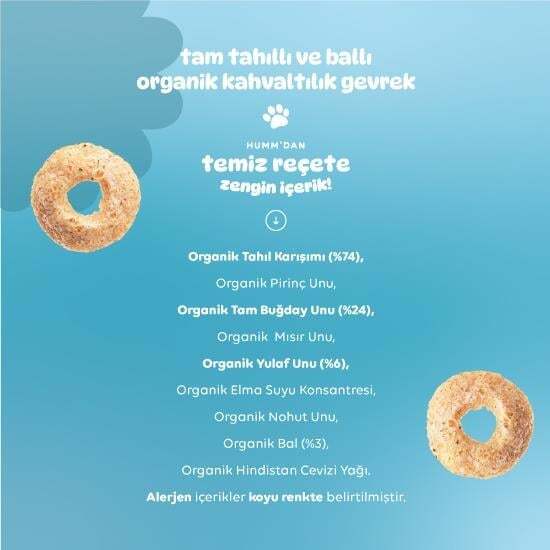 Humm Organik Tam Tahıllı ve Ballı Kahvaltılık Gevrek 80 Gr - 4