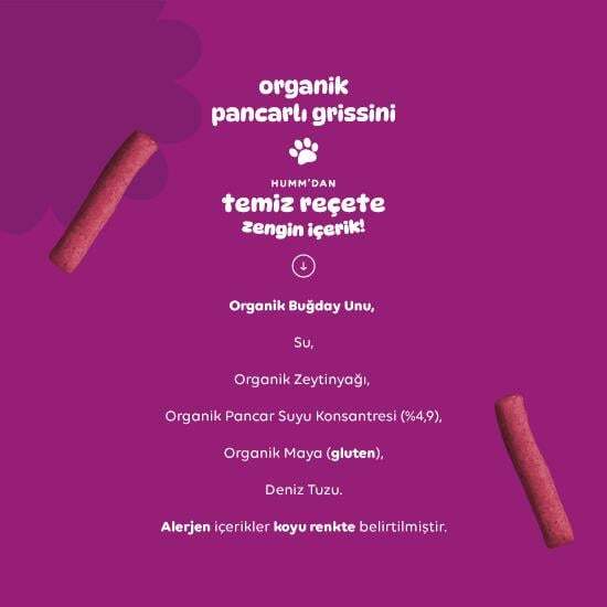 Humm Organik Vegan Pancarlı Grissini 55 Gr - 4