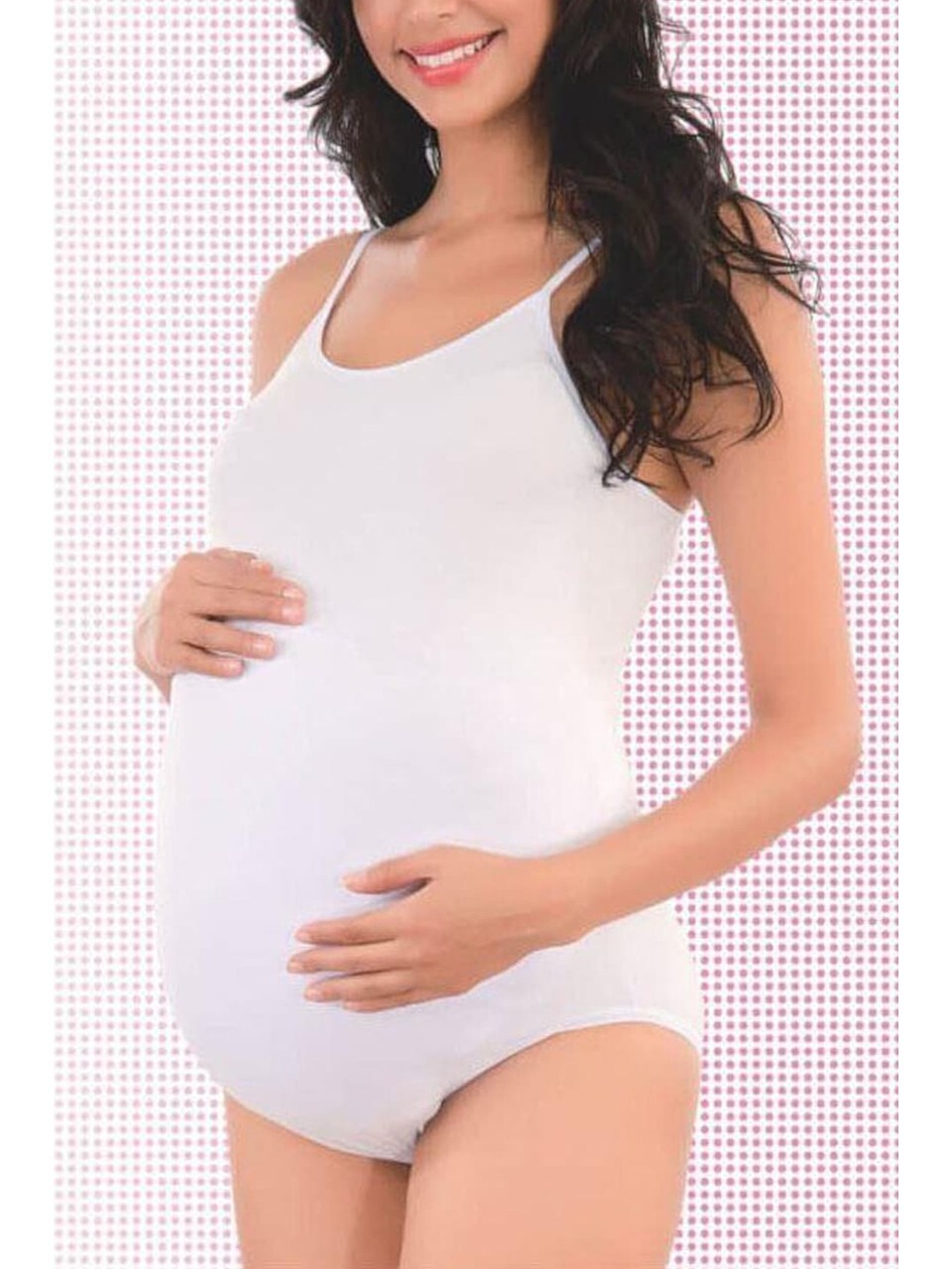 İmer Hamile Çıt Çıt Body 9253 White - 2