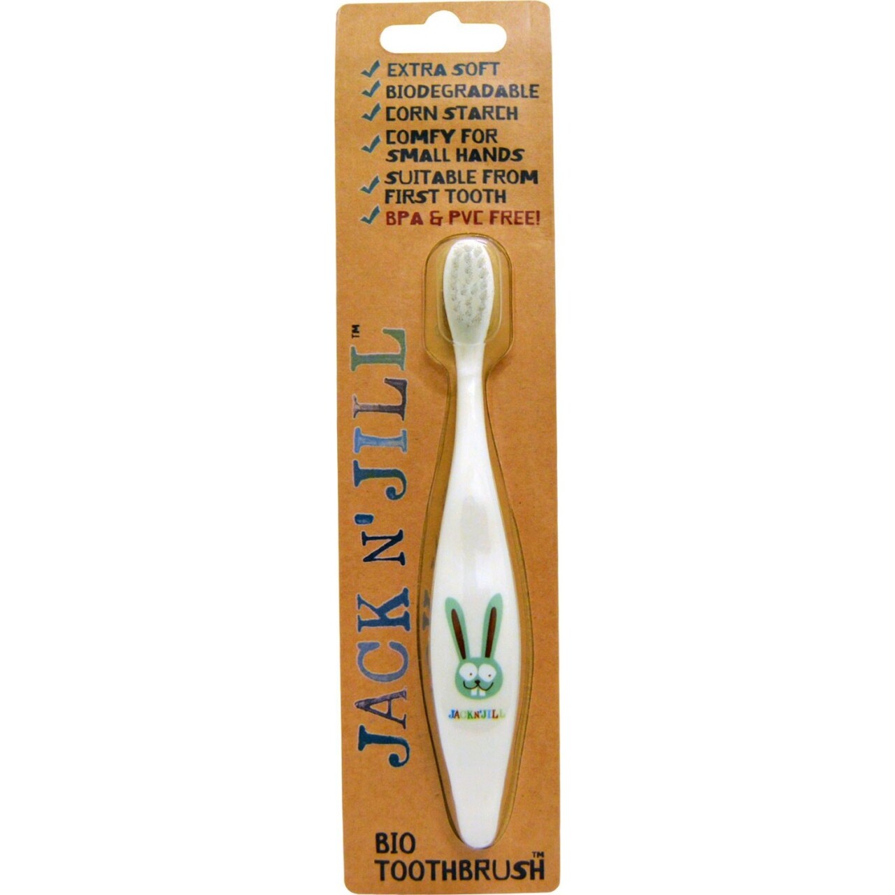 أرنب فرشاة الأسنان الطبيعية جاك وجيل - 1