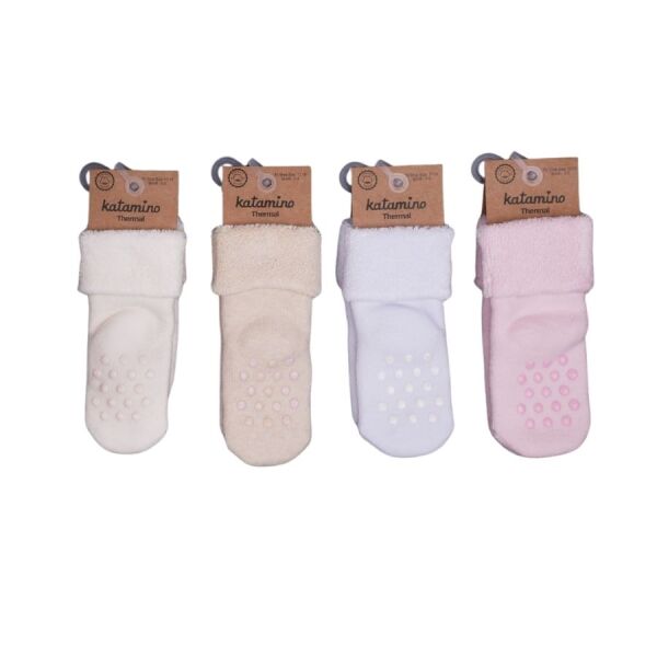 جوارب منشفة مطوية للبنات من كاتامينو بيرو، مجموعة K42260 - Katamino