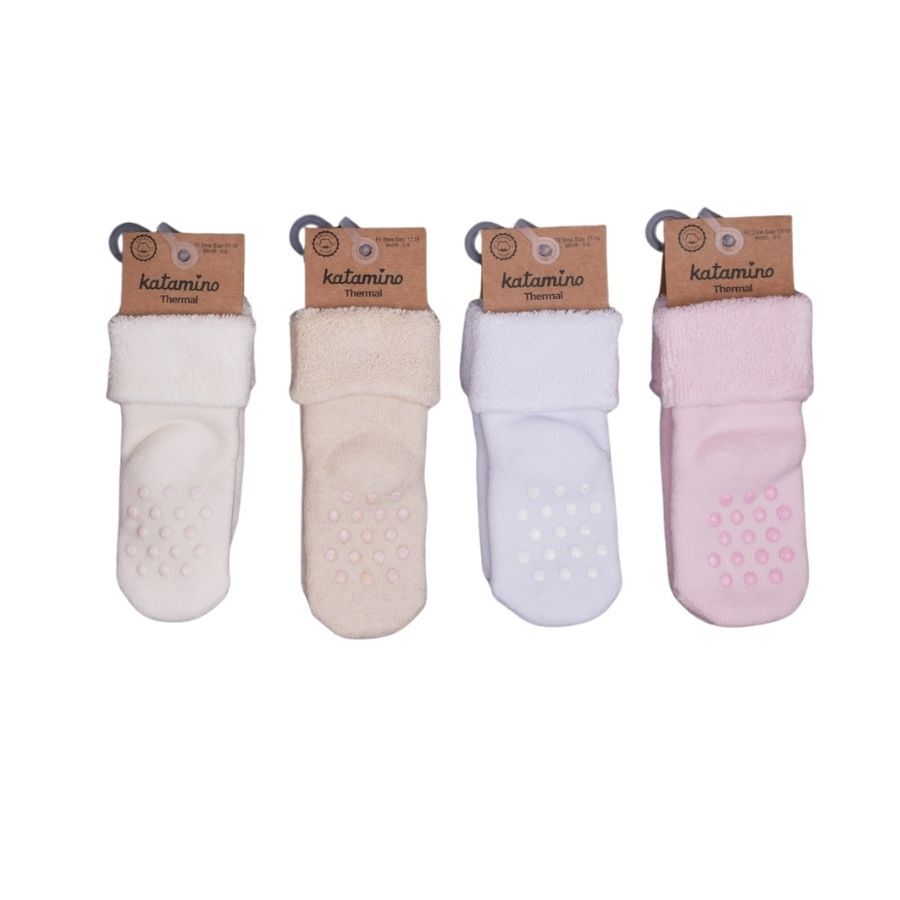 جوارب منشفة مطوية للبنات من كاتامينو بيرو، مجموعة K42260 - 1