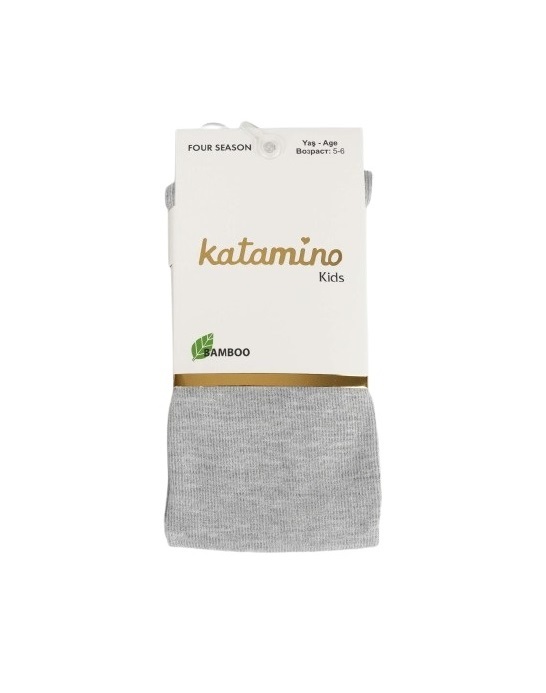 Katamino Mirabel Kız Bambu Külotlu Çorap K30207 Gri - 1