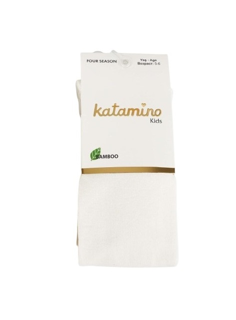 Katamino Mirabel Kız Bambu Külotlu Çorap K30207 Krem - 1