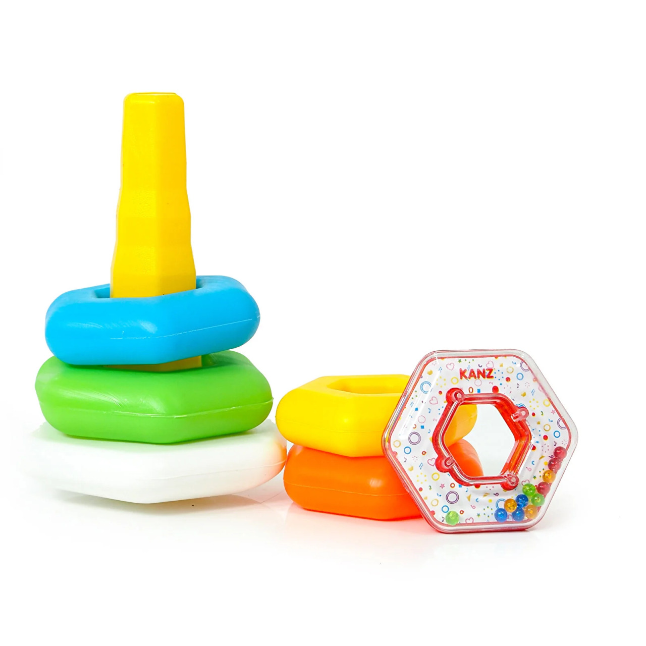 حلقات سداسية ملونة من كيكي مع خشخيشة AE-1510 - 5