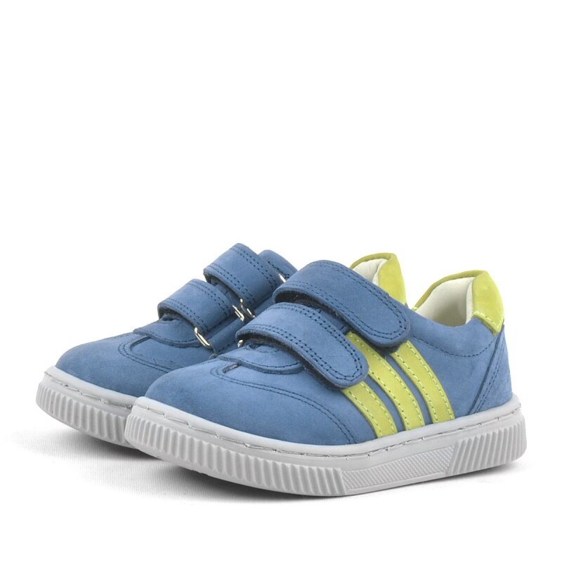 Rakerplus Paw Hakiki Deri Mavi Cırtlı Bebek Spor Ayakkabı Sneaker - 3