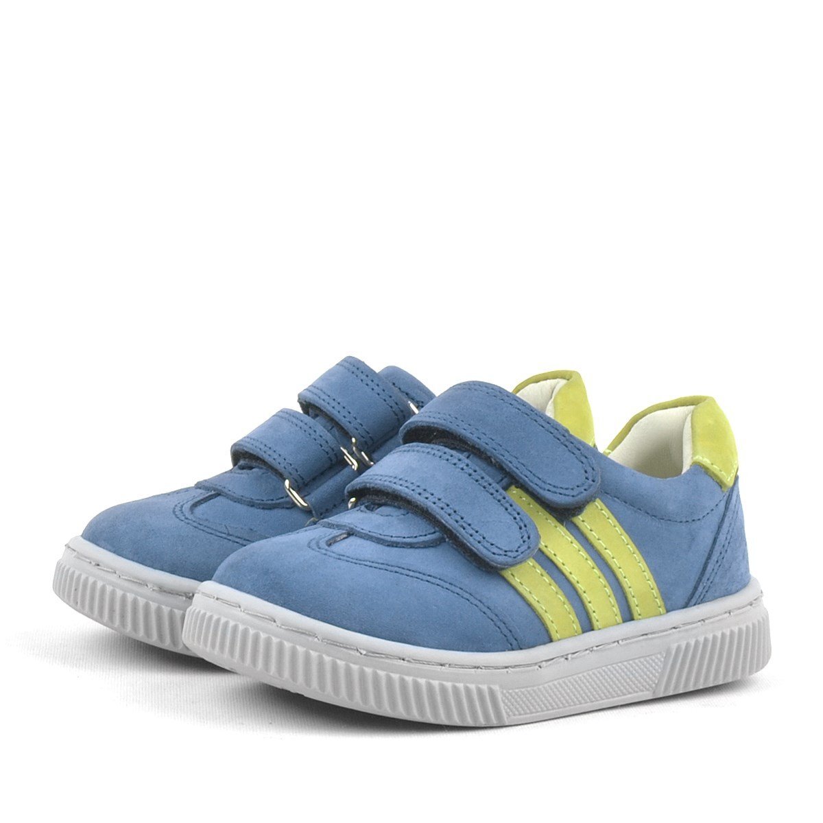 Rakerplus Paw Hakiki Deri Mavi Cırtlı Bebek Spor Ayakkabı Sneaker - 3