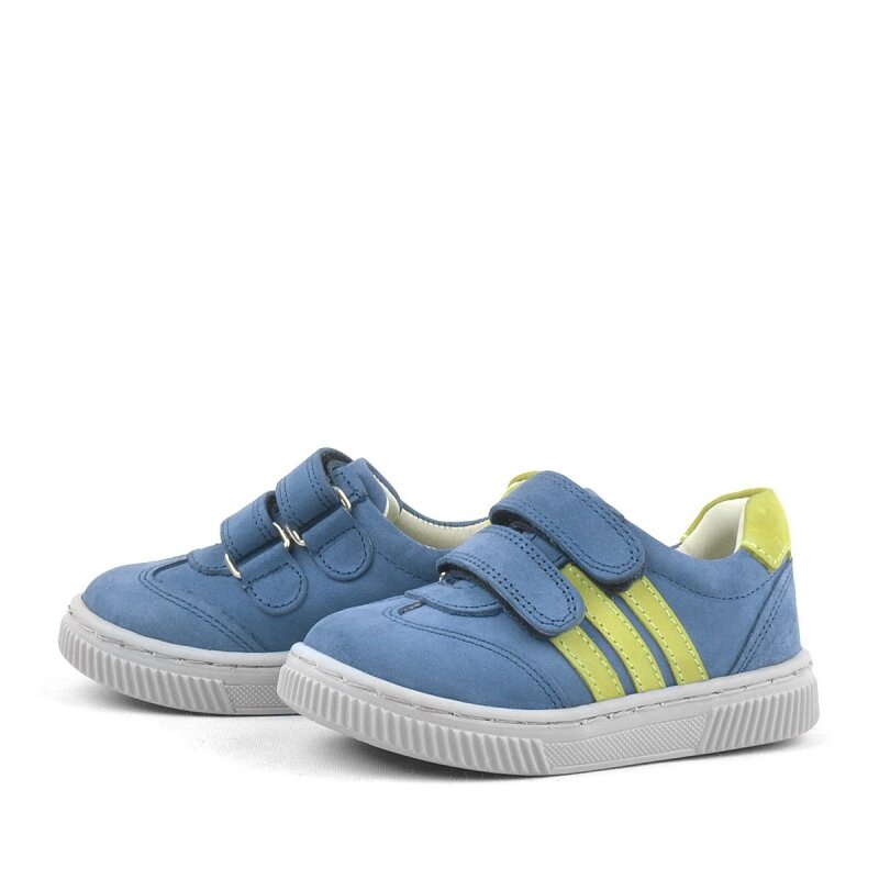 Rakerplus Paw Hakiki Deri Mavi Cırtlı Bebek Spor Ayakkabı Sneaker - 4