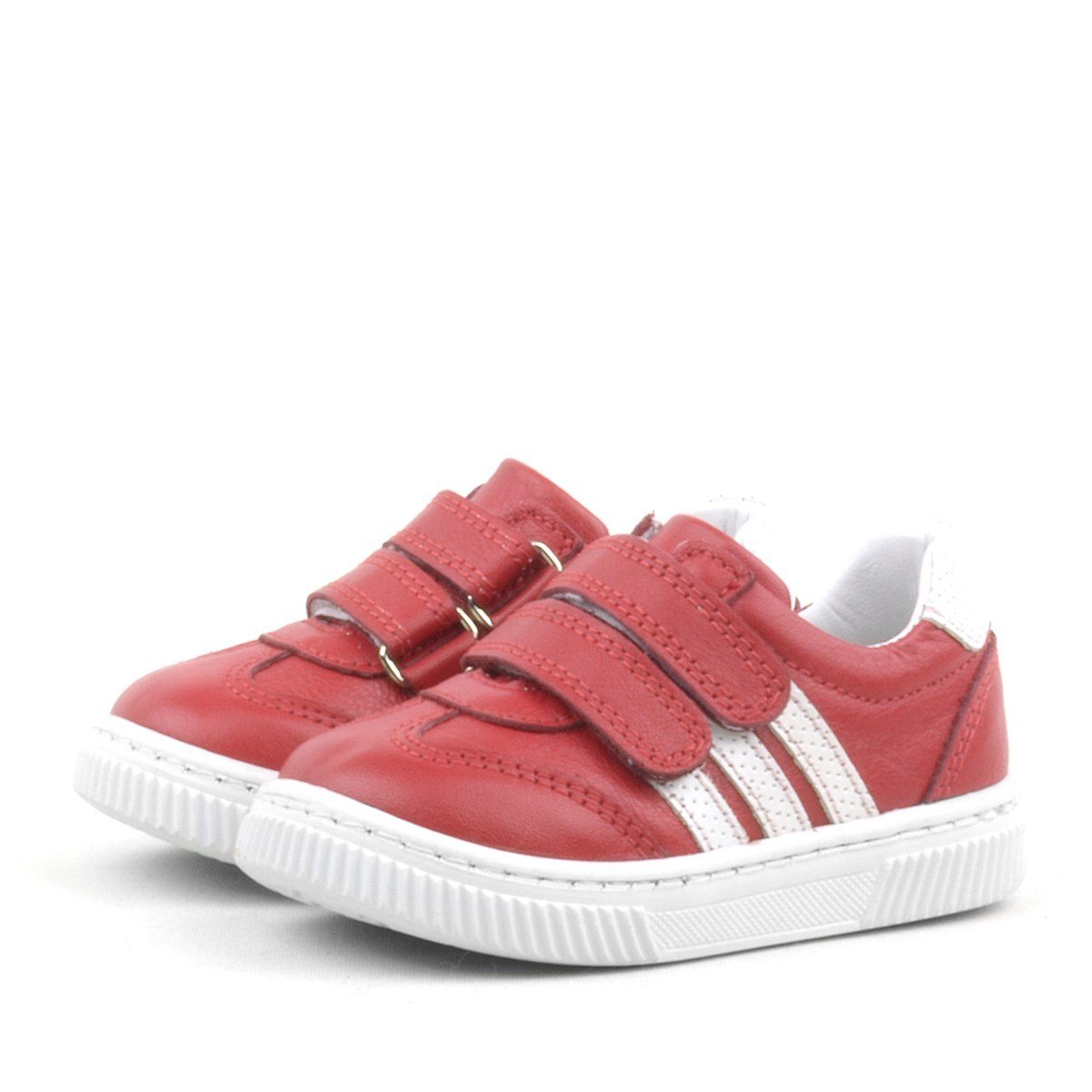 Rakerplus Paw Hakiki Deri Kırmızı Cırtlı Bebek Spor Ayakkabı Sneaker - 3