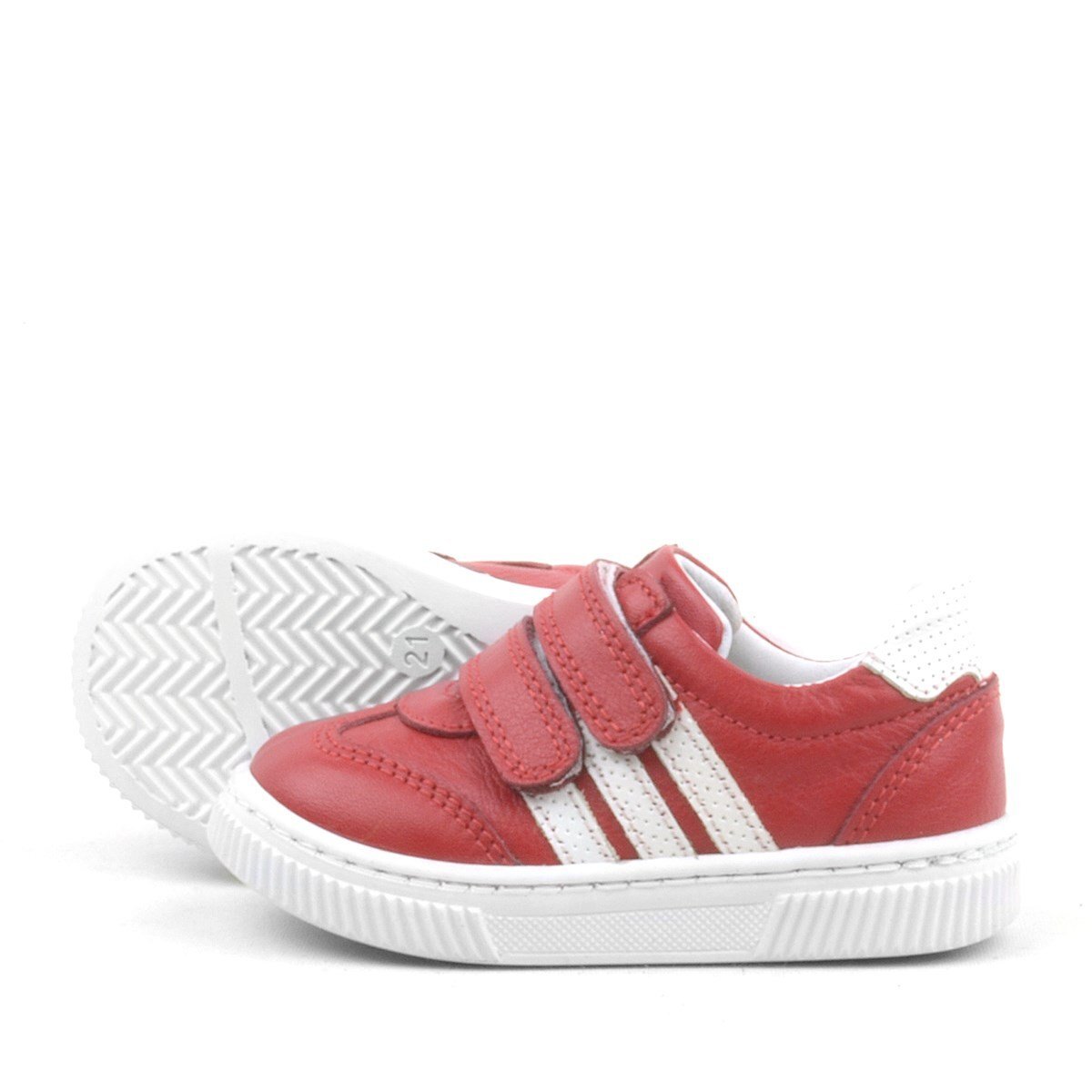 Rakerplus Paw Hakiki Deri Kırmızı Cırtlı Bebek Spor Ayakkabı Sneaker - 5