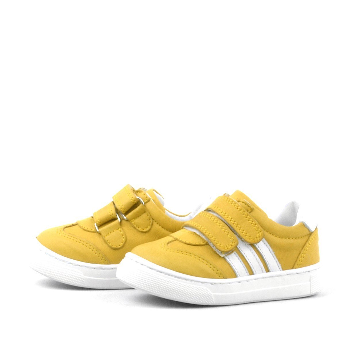 Rakerplus Paw Hakiki Deri Sarı Cırtlı Bebek Spor Ayakkabı Sneaker - 4