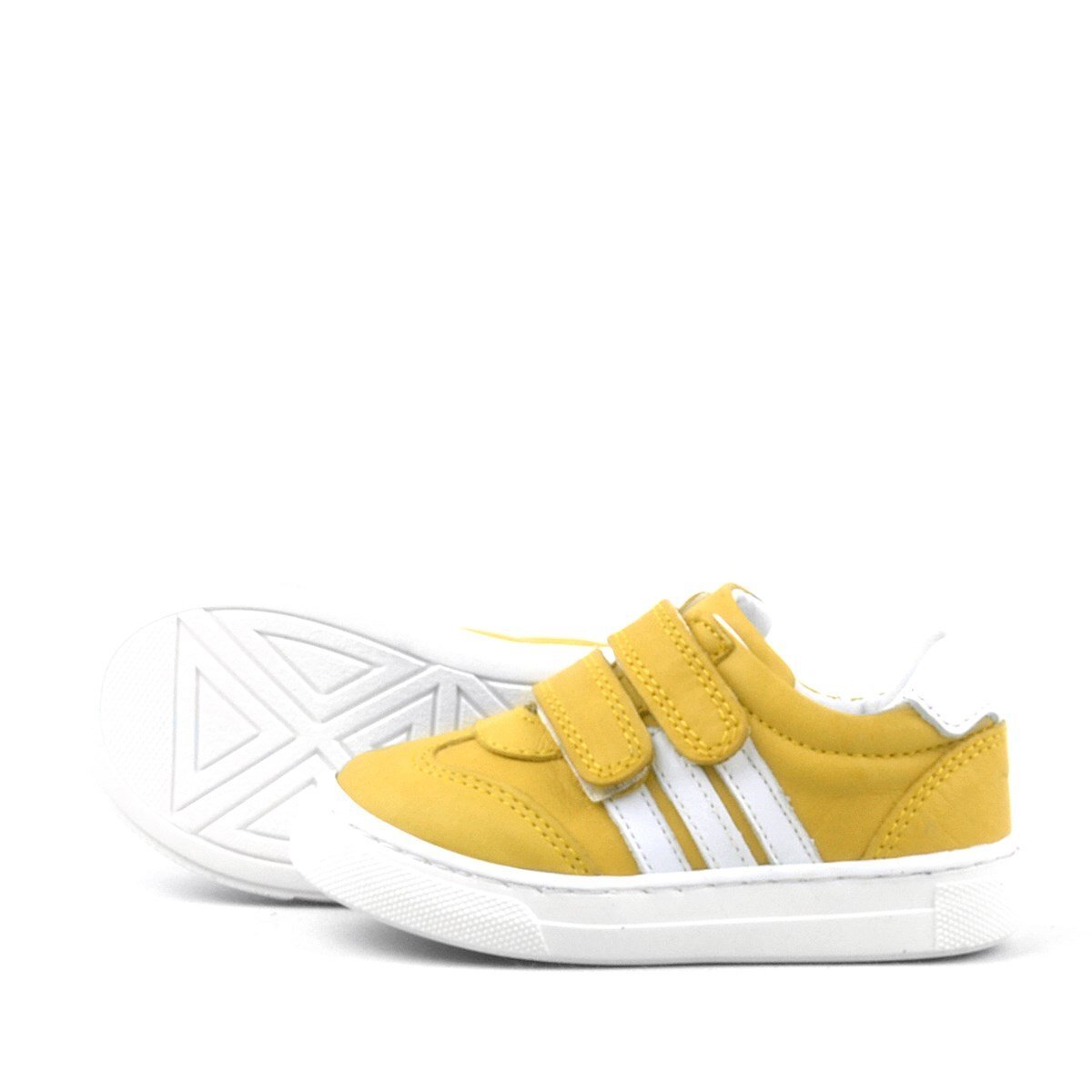Rakerplus Paw Hakiki Deri Sarı Cırtlı Bebek Spor Ayakkabı Sneaker - 5