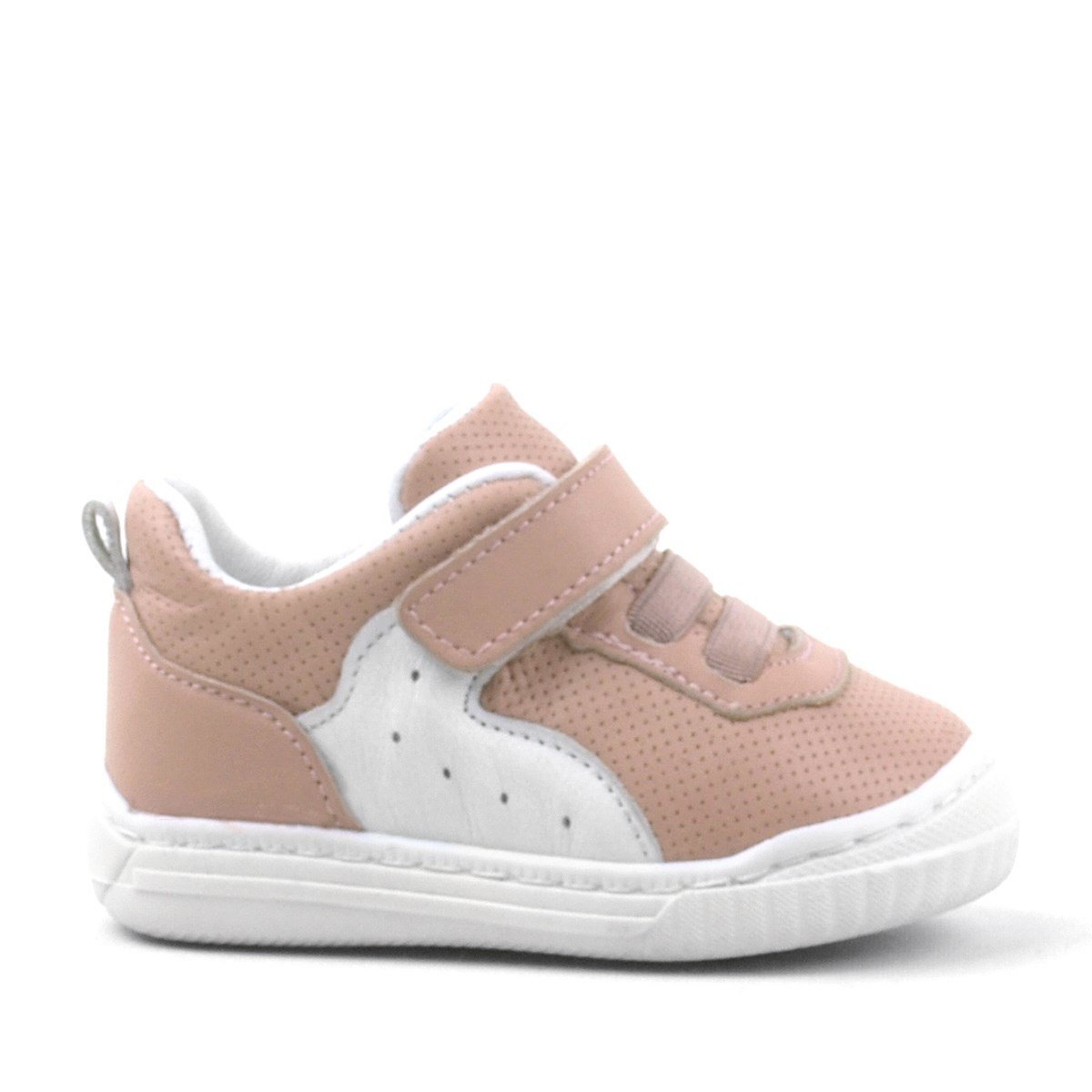 Rakerplus Pup Hakiki Deri Pembe Cırtlı Lastikli Bebek Sneaker - 2