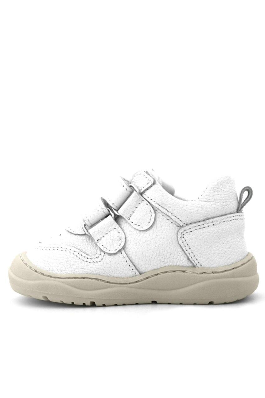 Rakerplus Tbons Özel Tasarım Schaggy Hakiki Deri Beyaz Bebek Spor Ayakkabı - 5