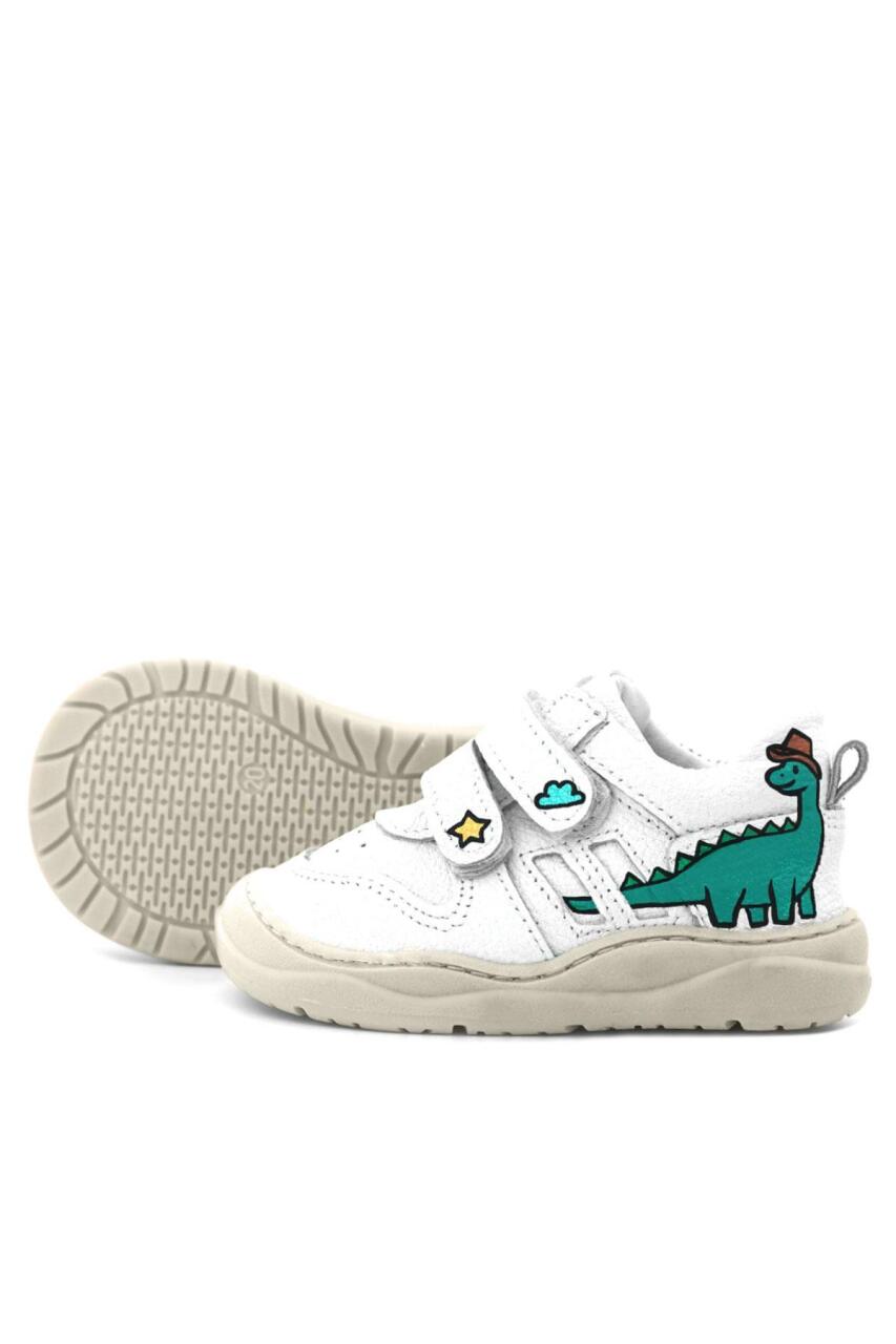 Rakerplus Tbons Özel Tasarım Schaggy Hakiki Deri Beyaz Bebek Spor Ayakkabı - 7