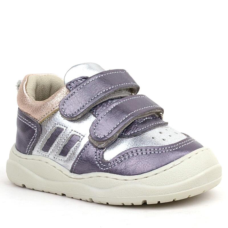 Rakerplus Schaggy Hakiki Deri Platin Gümüş Bebek Spor Ayakkabı - 2