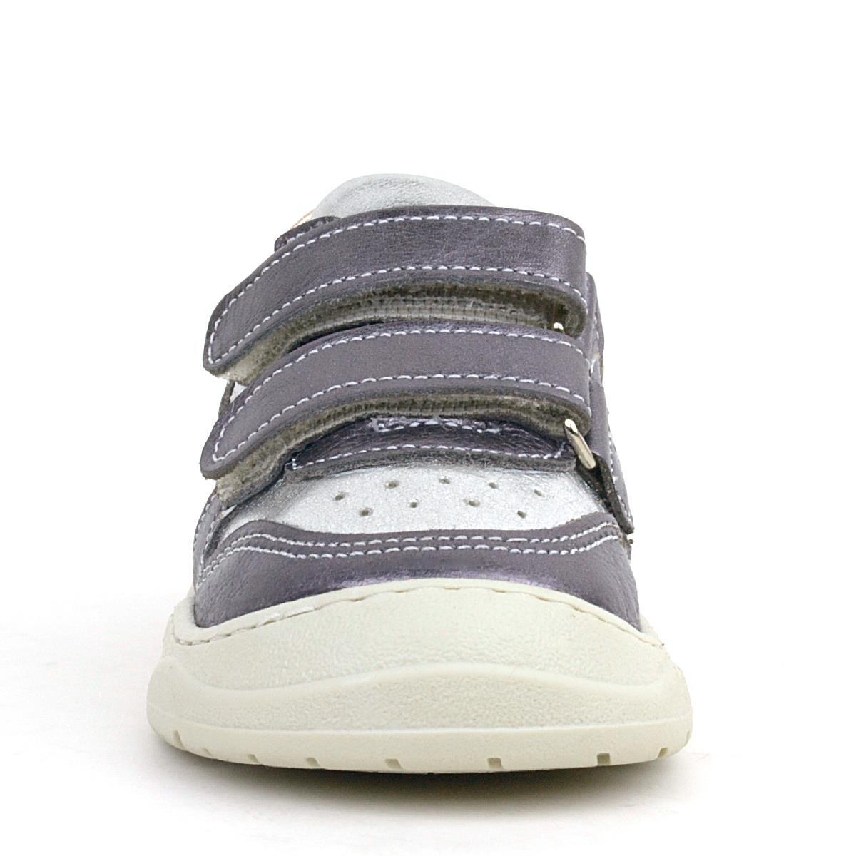 Rakerplus Schaggy Hakiki Deri Platin Gümüş Bebek Spor Ayakkabı - 4