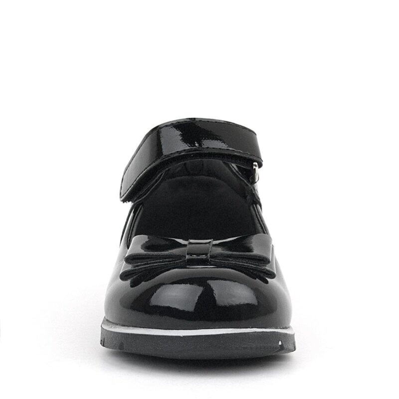 Rakerplus Siyah Rugan Fiyonklu Kız Bebek Babet Ayakkabı - 3