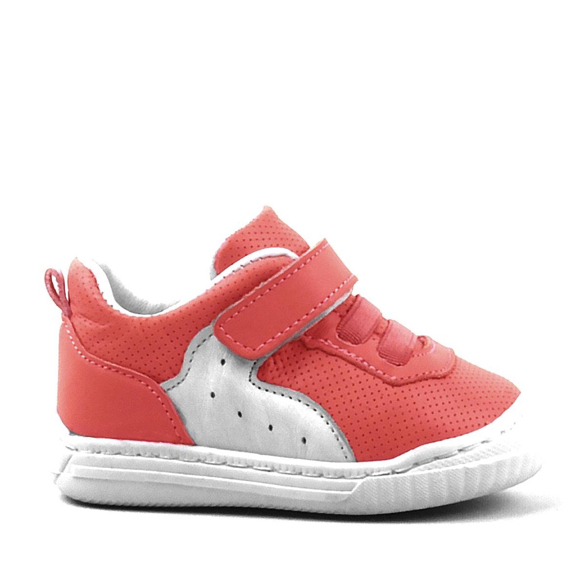 Rakerplus Pup Hakiki Deri Kırmızı Cırtlı Lastikli İlk Adım Bebek Ayakkabı - 3