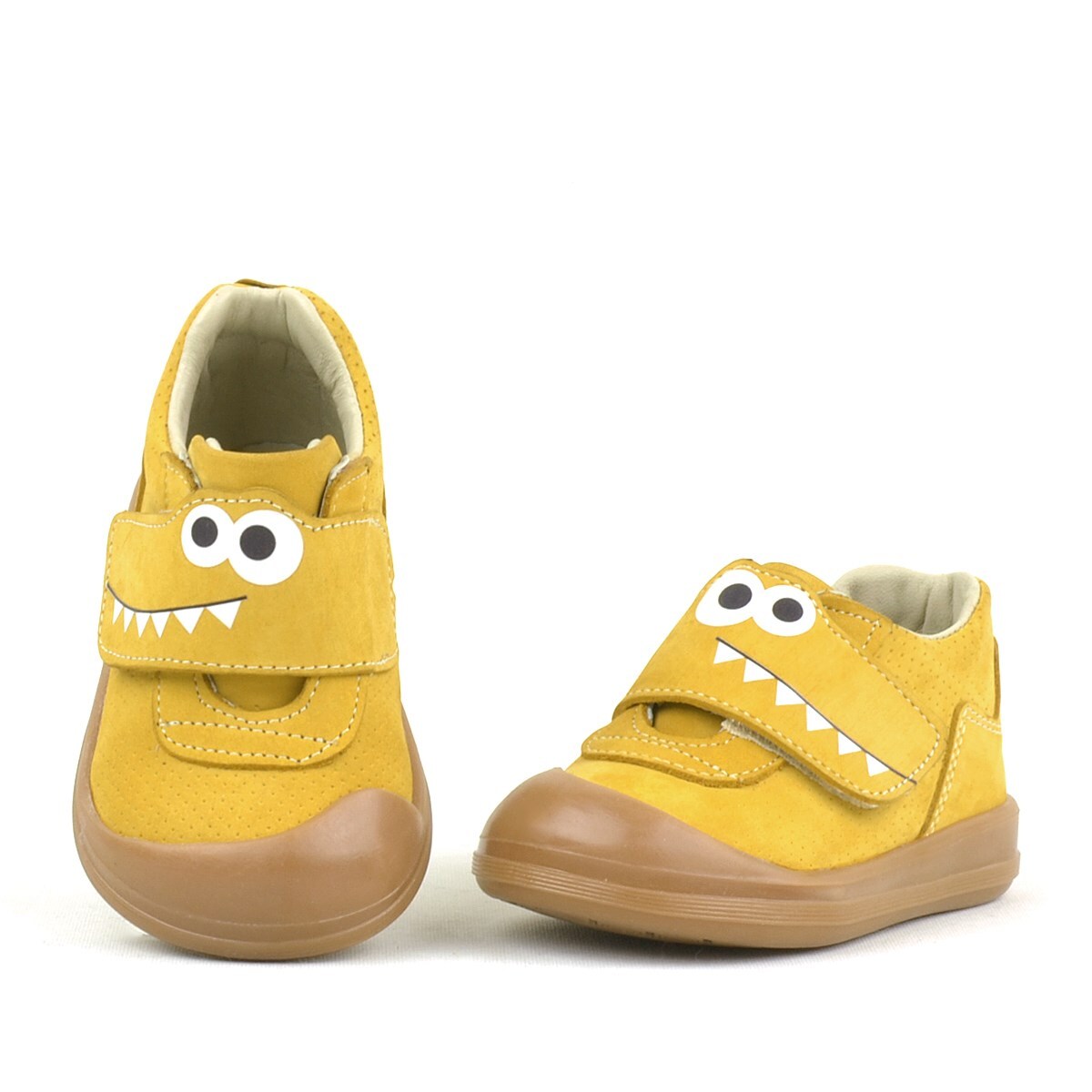 Rakerplus Dino Hakiki Deri Sarı Yüksek Bilekli Bebek Ayakkabı - 3