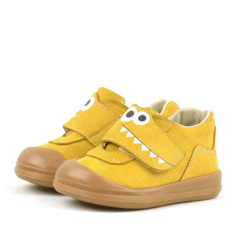 Rakerplus Dino Hakiki Deri Sarı Yüksek Bilekli Bebek Ayakkabı - 4