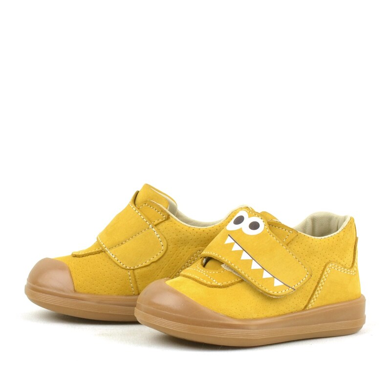 Rakerplus Dino Hakiki Deri Sarı Yüksek Bilekli Bebek Ayakkabı - 5