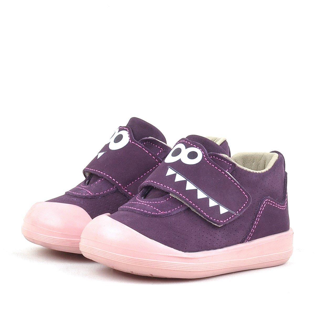 Rakerplus Dino Hakiki Deri Mor Yüksek Bilekli Bebek Ayakkabı - 4