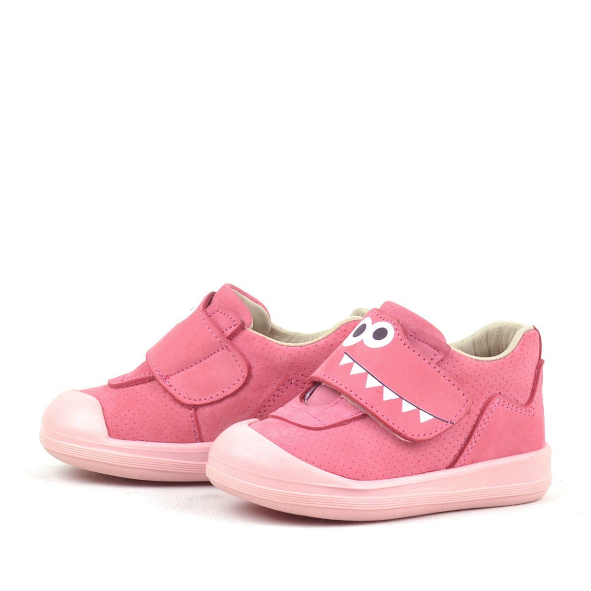 Rakerplus Dino Hakiki Deri Pembe Yüksek Bilekli Bebek Ayakkabı - 5