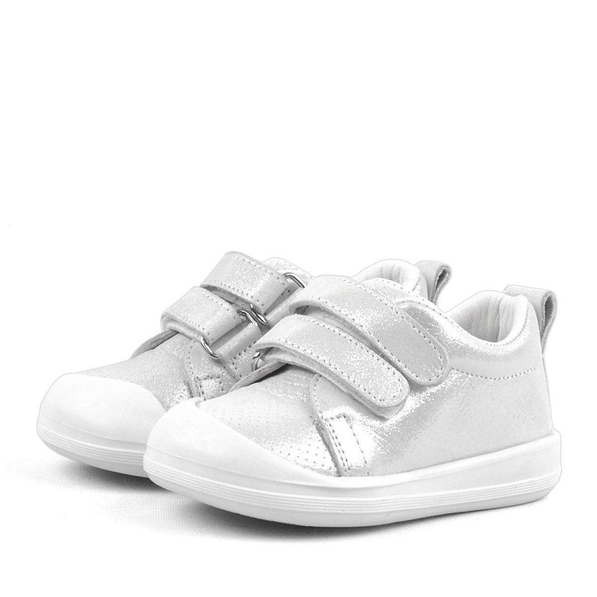 Rakerplus Sonic Hakiki Deri Beyaz Işıltılı Anatomik Bebek Spor Ayakkabı - 4