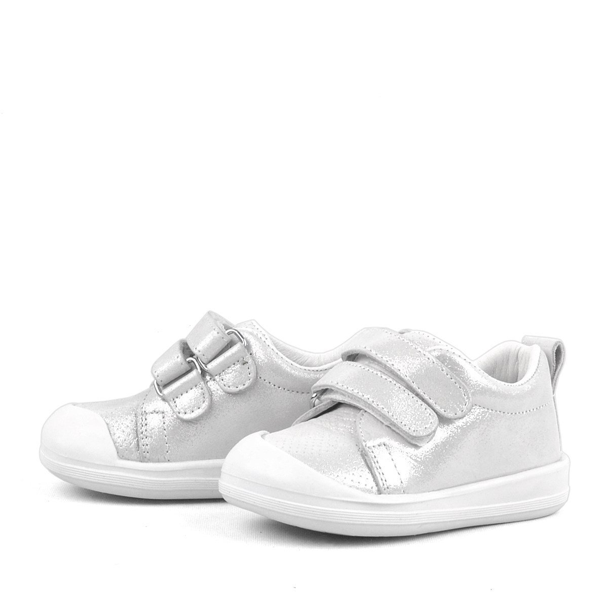 Rakerplus Sonic Hakiki Deri Beyaz Işıltılı Anatomik Bebek Spor Ayakkabı - 5