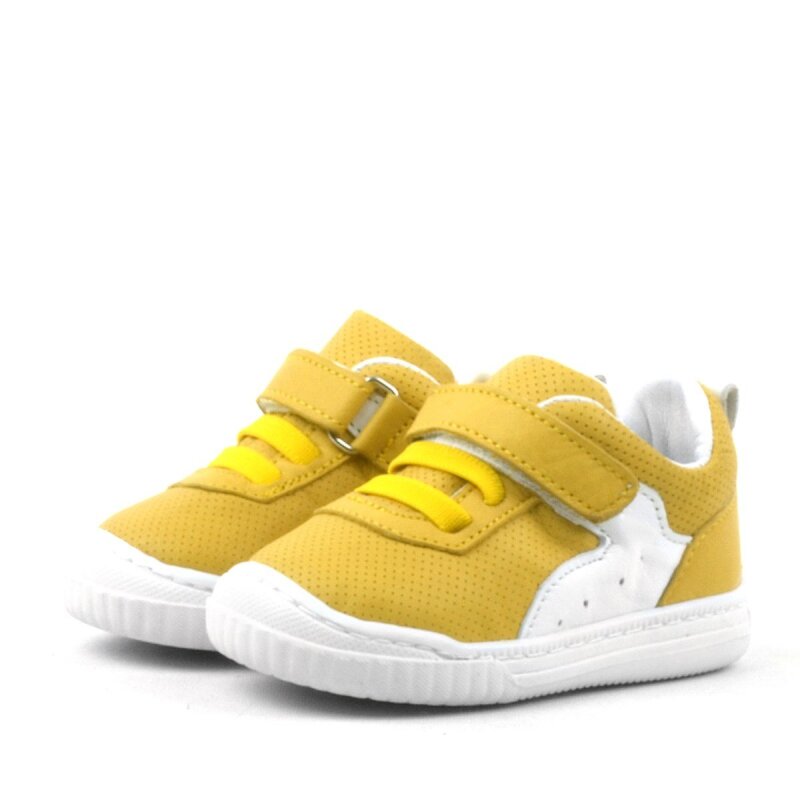Rakerplus Pup Hakiki Deri Sarı Cırtlı Lastikli Bebek Sneaker - 3