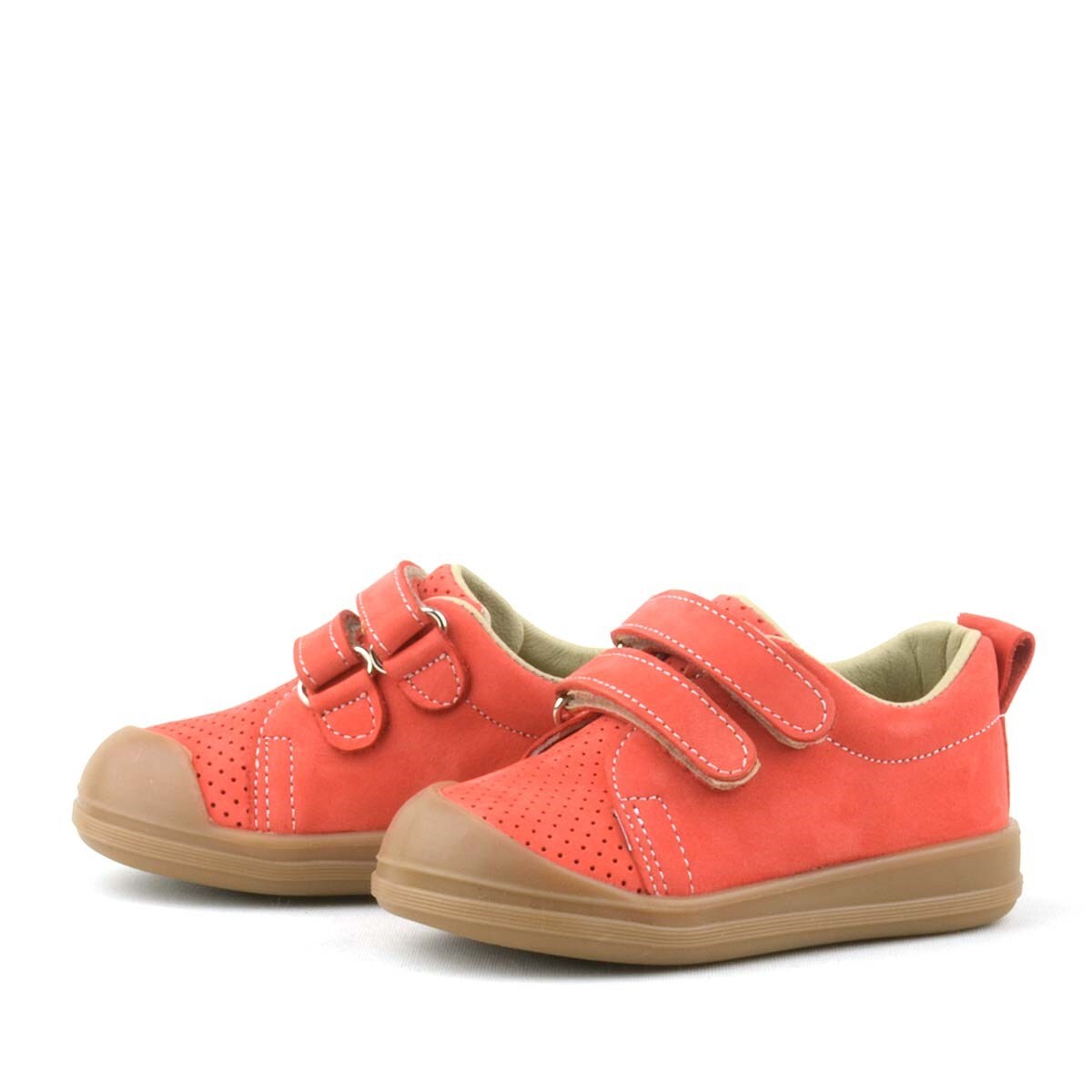 Rakerplus Sonic Hakiki Deri Turuncu Cırtlı Anatomik Bebek Spor Ayakkabı Sneaker - 5