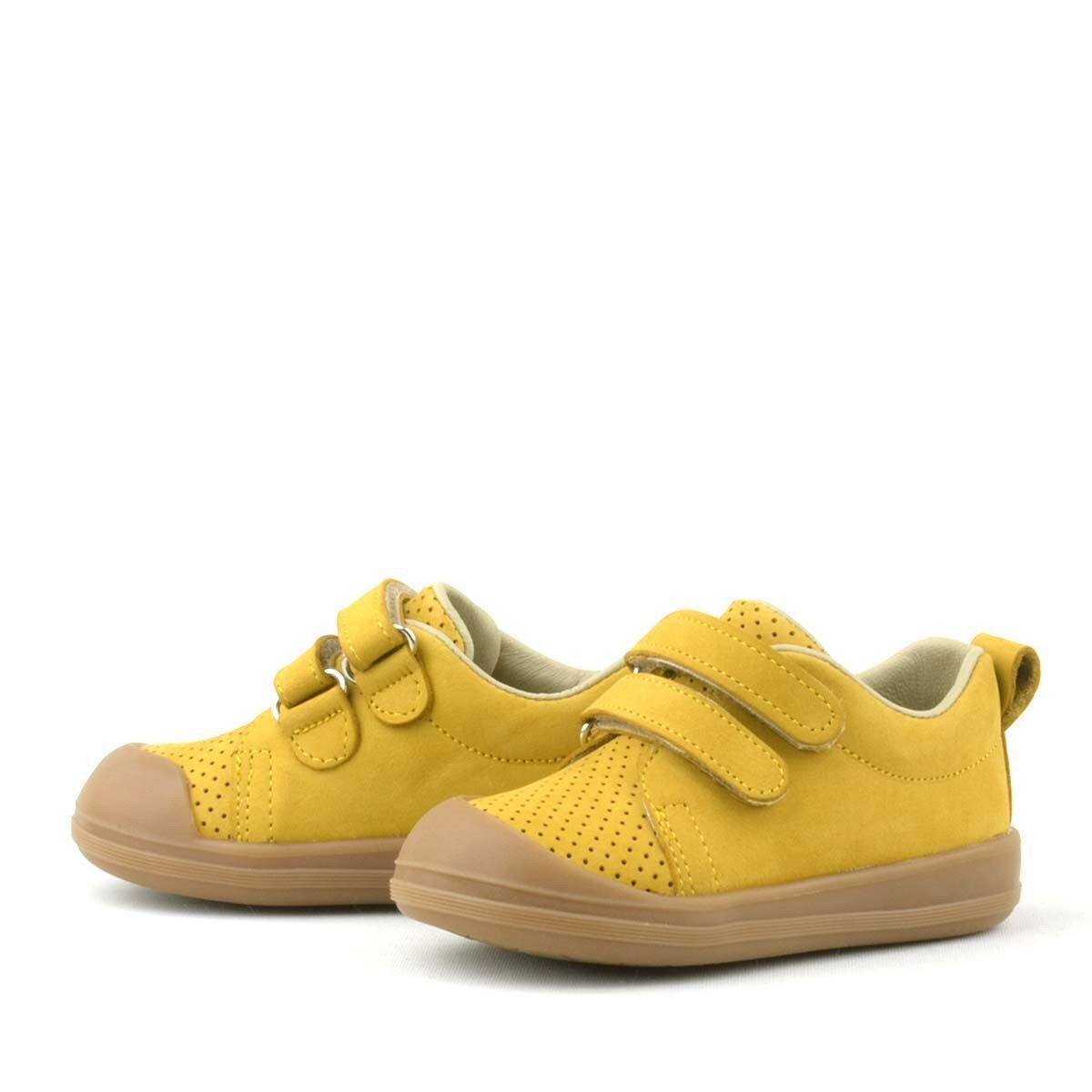 Rakerplus Sonic Hakiki Deri Sarı Cırtlı Anatomik Bebek Spor Ayakkabı Sneaker - 5