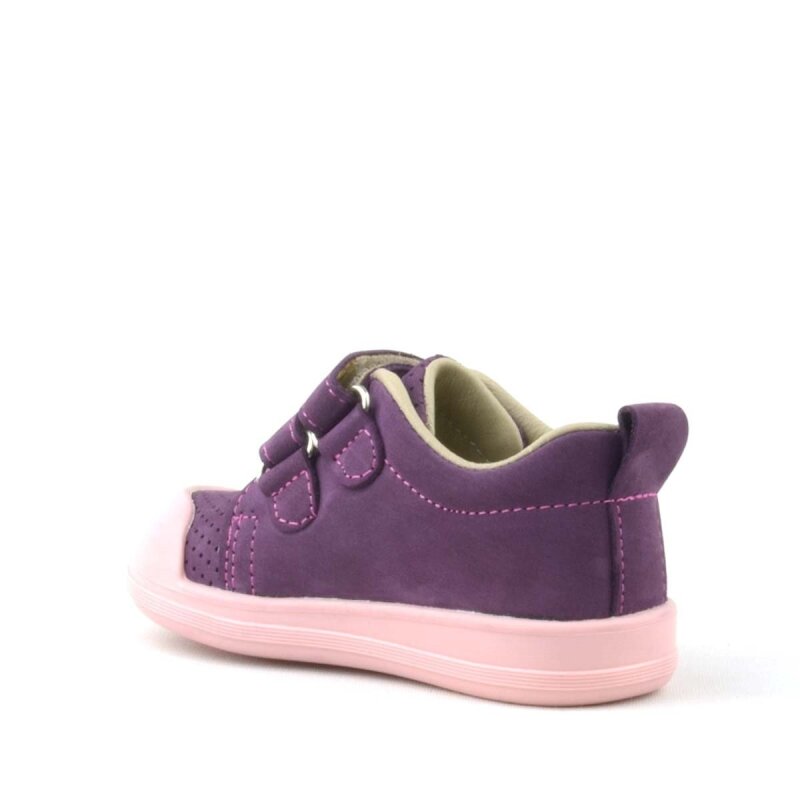 Rakerplus Sonic Hakiki Deri Mor Cırtlı Anatomik Bebek Spor Ayakkabı Sneaker - 3