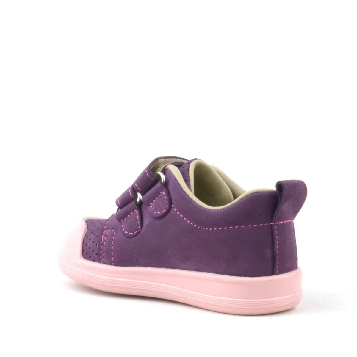 Rakerplus Sonic Hakiki Deri Mor Cırtlı Anatomik Bebek Spor Ayakkabı Sneaker - 3