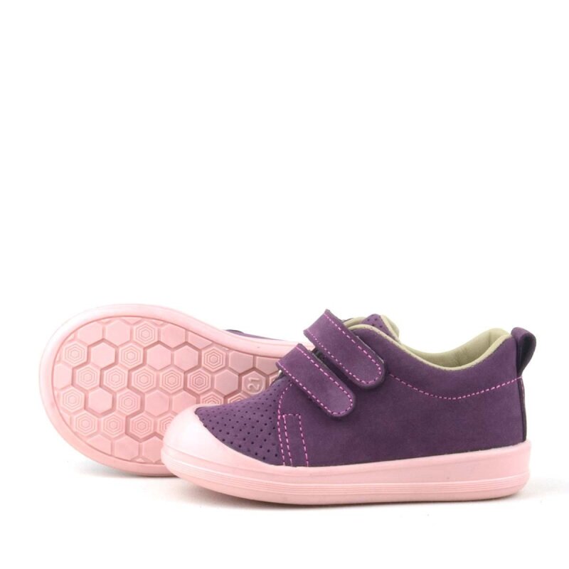 Rakerplus Sonic Hakiki Deri Mor Cırtlı Anatomik Bebek Spor Ayakkabı Sneaker - 6