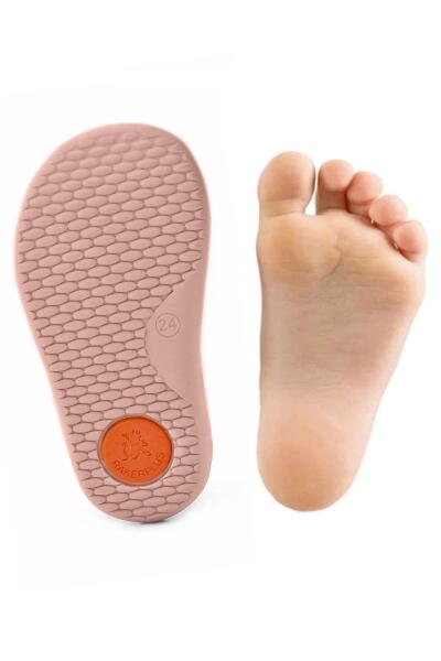 Rakerplus Bob Hakiki Deri Pembe Mor Barefoot Cırtlı Lastikli Bebek Sneaker Ayakkabı - 10