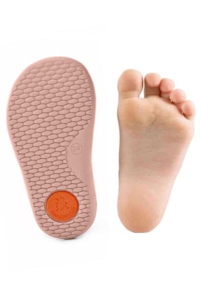 Rakerplus Bob Hakiki Deri Pembe Barefoot Cırtlı Lastikli Bebek Sneaker Ayakkabı - 10