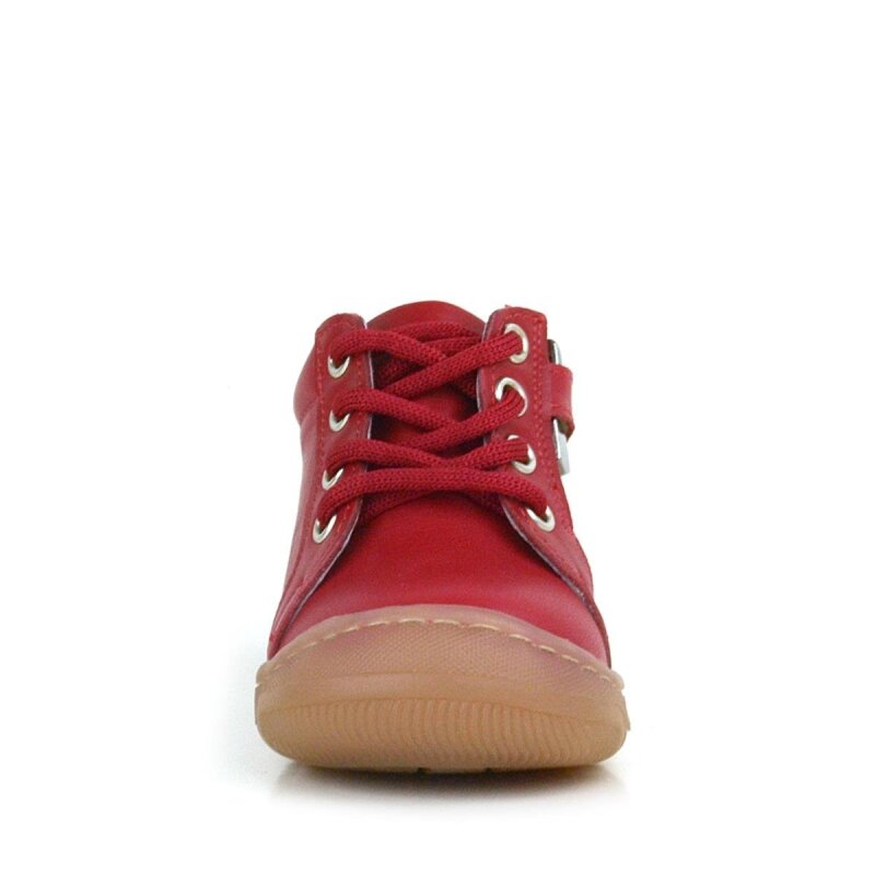 Anatomik Yumuşak Hakiki Deri Fermuarlı Kırmızı Bebek Bot Ayakkabı - 4