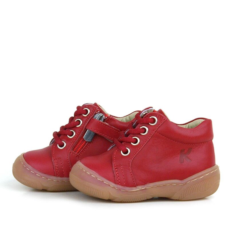 Anatomik Yumuşak Hakiki Deri Fermuarlı Kırmızı Bebek Bot Ayakkabı - 5