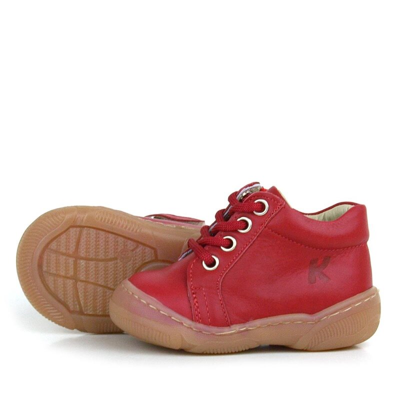 Anatomik Yumuşak Hakiki Deri Fermuarlı Kırmızı Bebek Bot Ayakkabı - 6