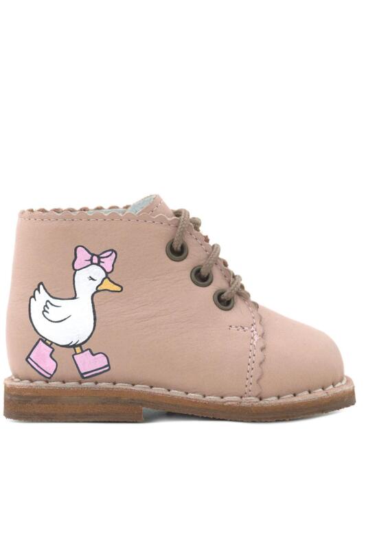 Rakerplus Tbons Özel Tasarım Handmade Hakiki Deri Pudra Kız Bebek Bot - 3