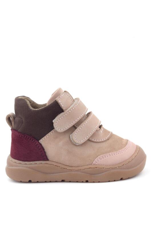 Rakerplus Hakiki Deri Pudra Pembe Cırtlı Çocuk Spor Bot - 2