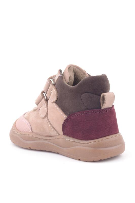 Rakerplus Hakiki Deri Pudra Pembe Cırtlı Çocuk Spor Bot - 3