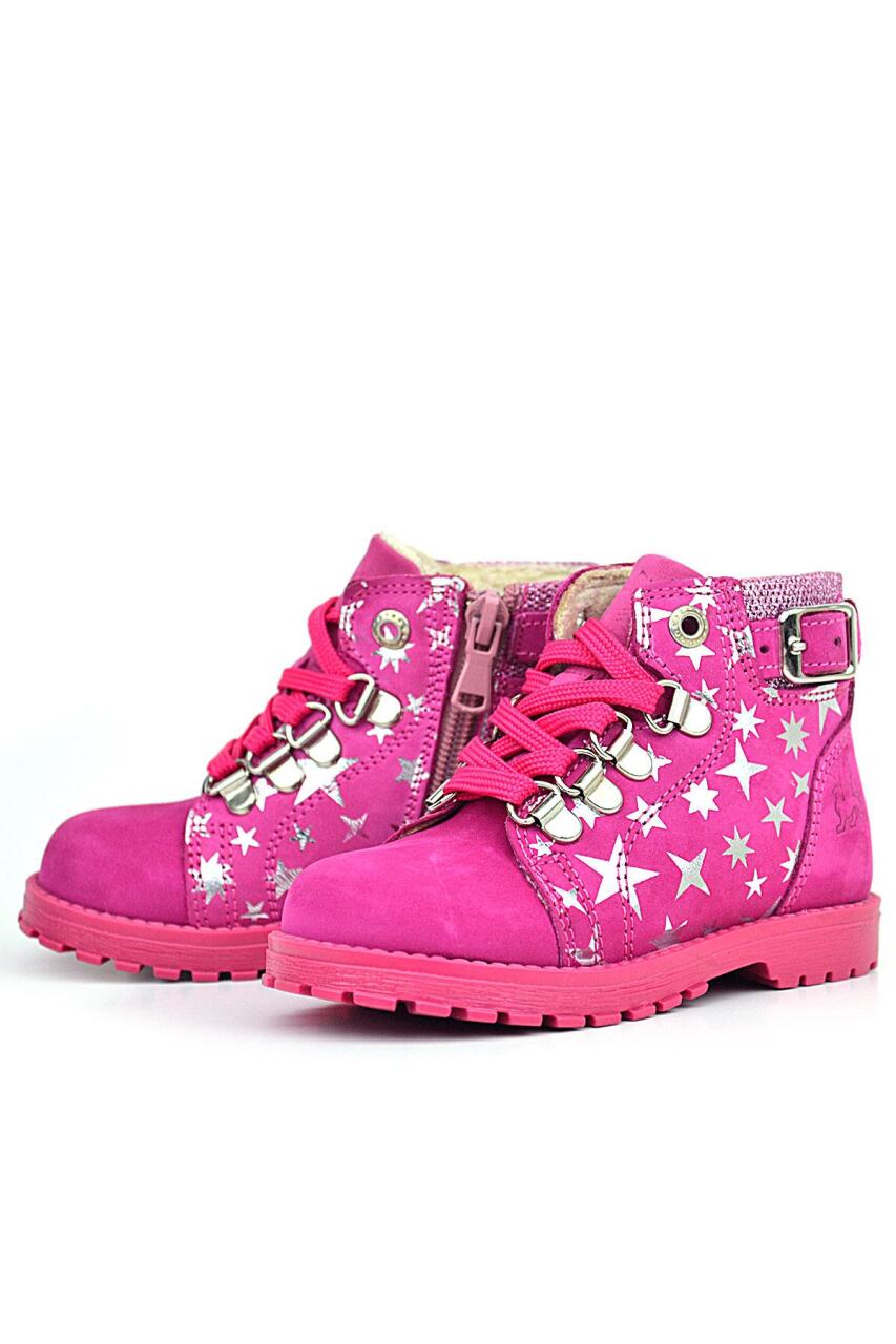 Rakerplus Griffon Hakiki Deri Fuşya Pembe Bebek Bot - 3