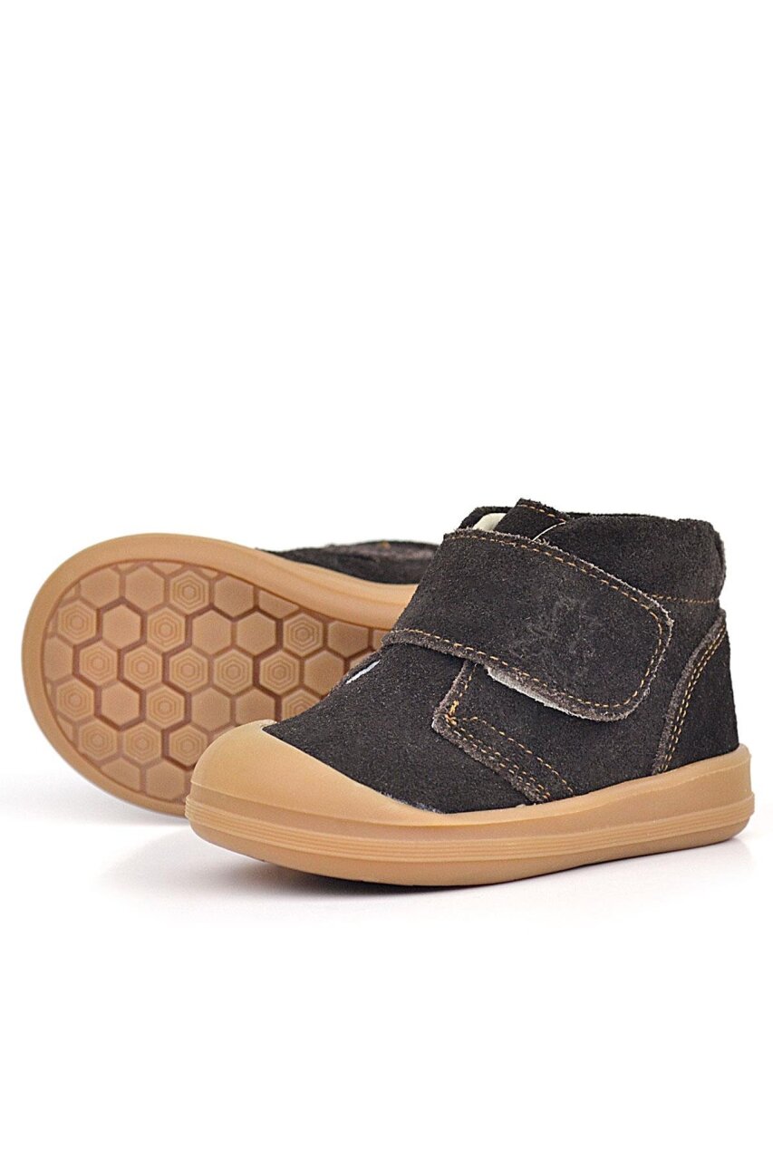 Rakerplus Yoohoo Hakiki Deri Kahverengi Cırtlı Unisex Bebek Bot - 4