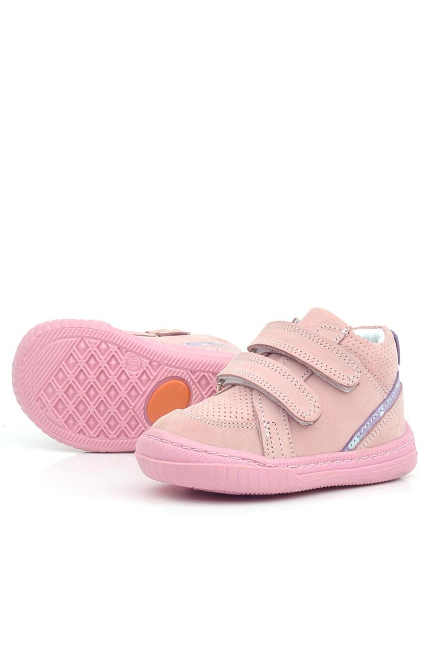 Rakerplus Raya Hakiki Deri Pembe Cırtlı Kız Bebek Bot - 4