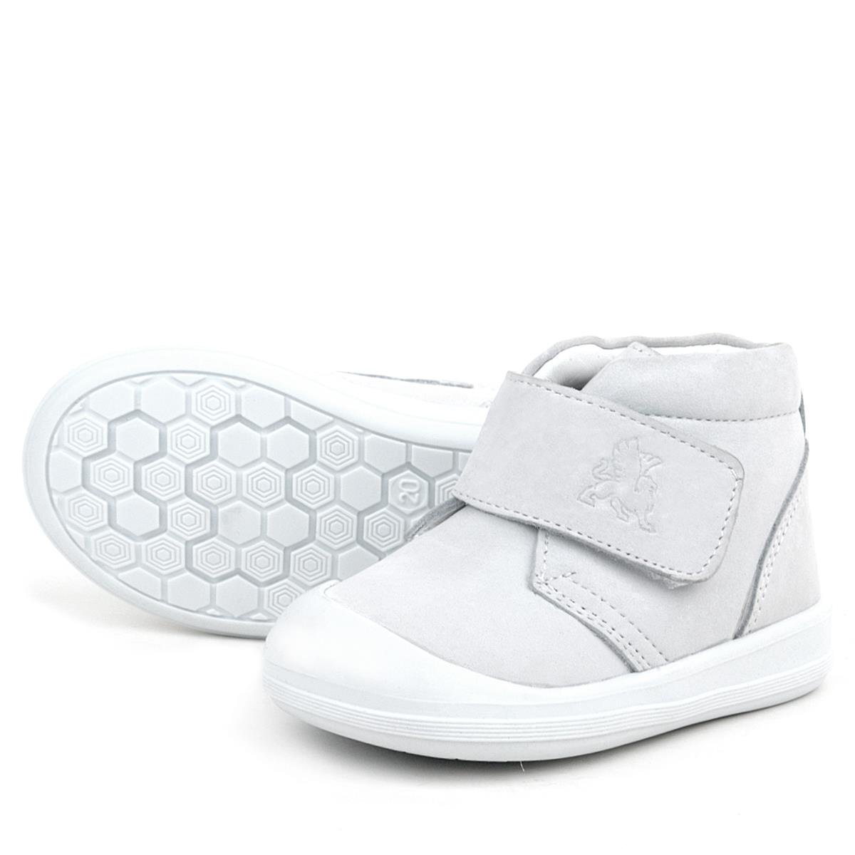 Rakerplus Yoohoo Hakiki Deri Beyaz Cırtlı Kız Bebek Bot - 7