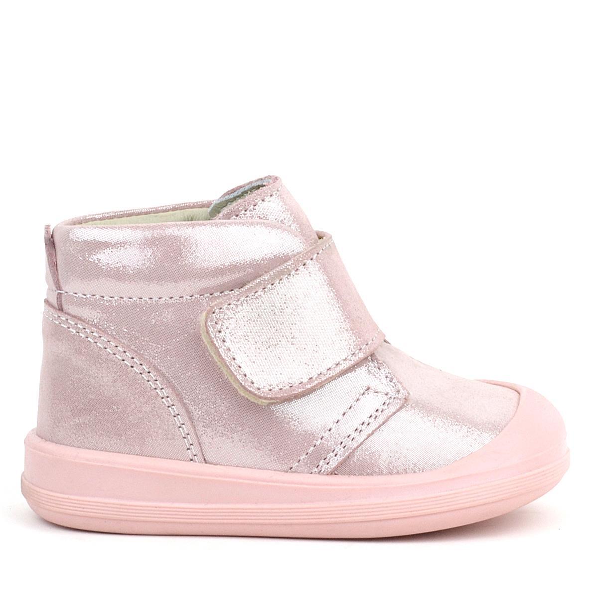 Rakerplus Yoohoo Hakiki Deri Pembe Simli Cırtlı Kız Bebek Bot - 2