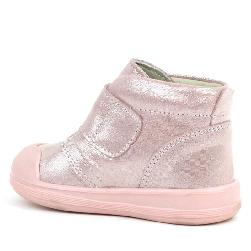 Rakerplus Yoohoo Hakiki Deri Pembe Simli Cırtlı Kız Bebek Bot - 4